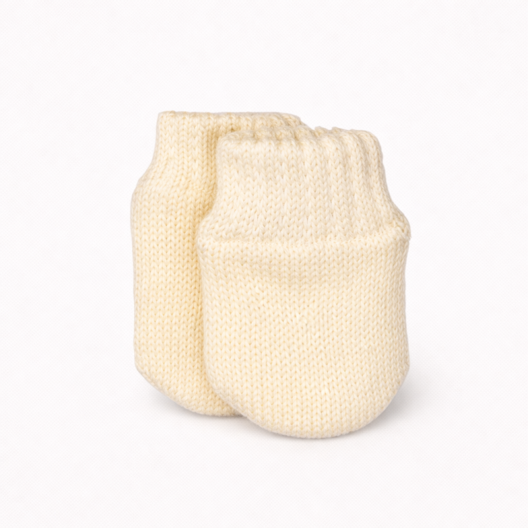 Organic Knitted Baby Mittens