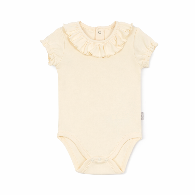 Ruffle Collar Organic Bodysuit