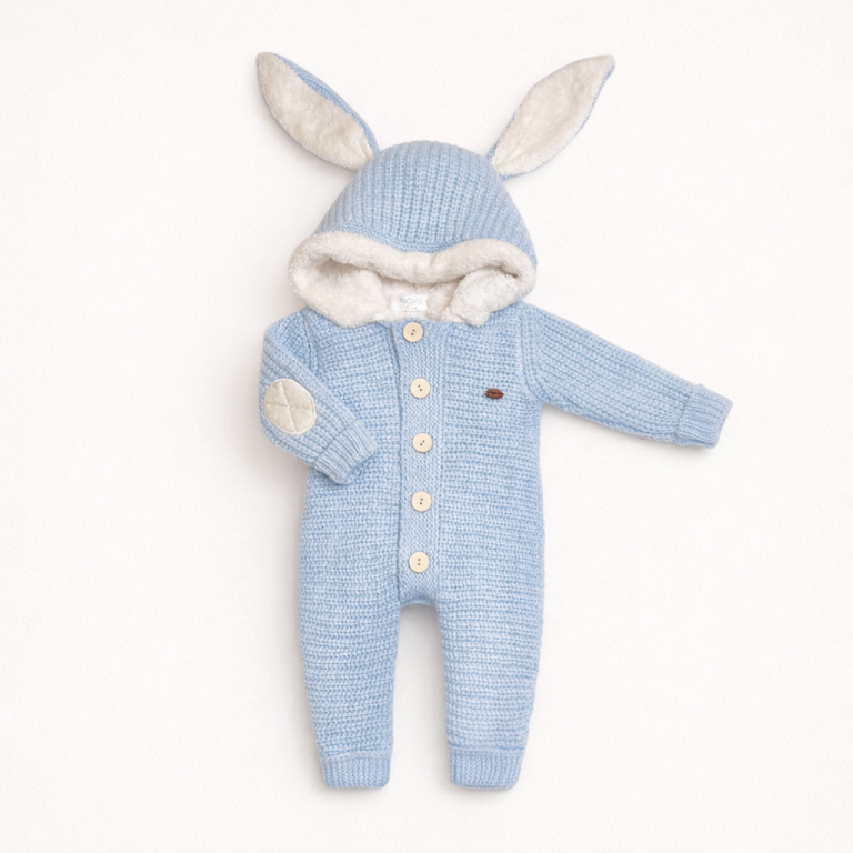 Knitted Bunny-Ear Onesie thumbnail 3