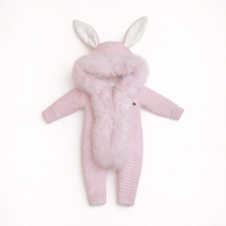 Bunny ear wool bodysuit thumbnail 2