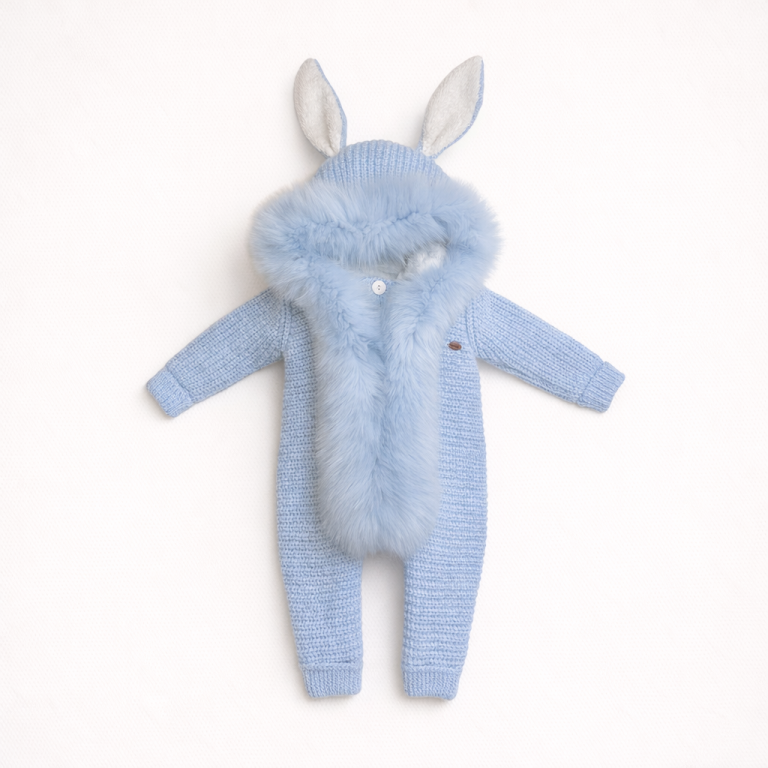 Bunny ear wool bodysuit thumbnail 3