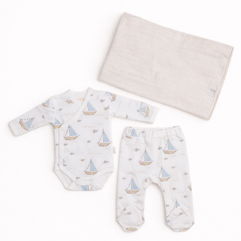 Little Sailor Newborn Three Piece Set