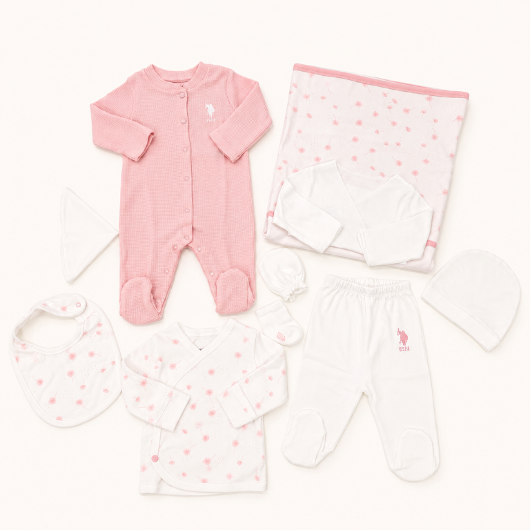 Pink Dandelion 10 Piece Newborn Set thumbnail 2